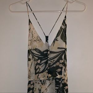 H&M green floral maxi dress